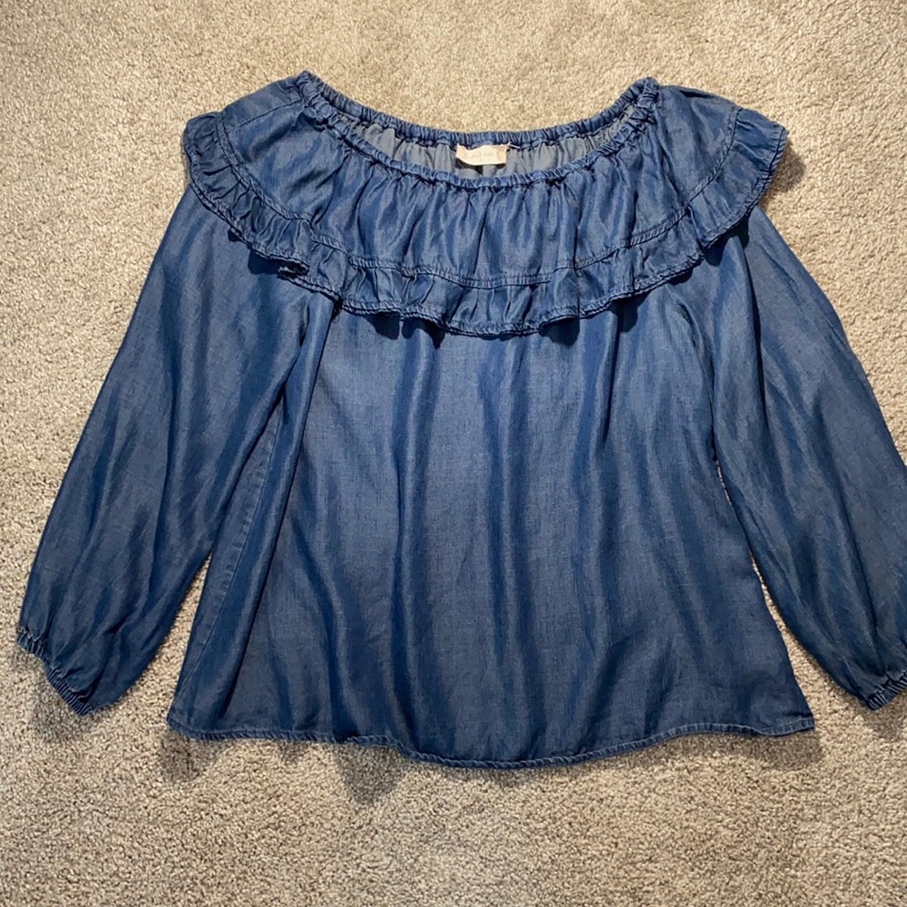 Alter’d State Denim top sz small elastic neckline